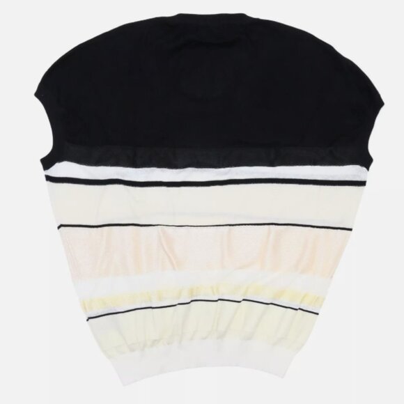 Christian Wijnants KAL Light Stripes Short Sleeve Sweater - L - Retail $625 NWT - Picture 2 of 4